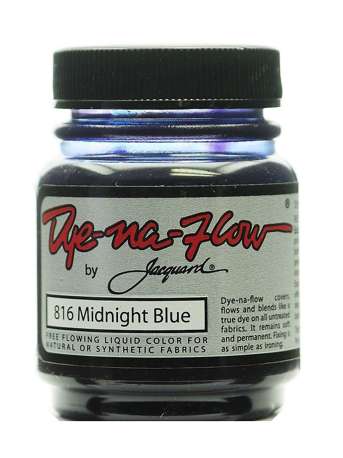 Jacquard 64264-Pk4 Dye-Na-Flow Fabric Colors, Midnight Blue, 2 1/4Oz, No 816, 4/Pack