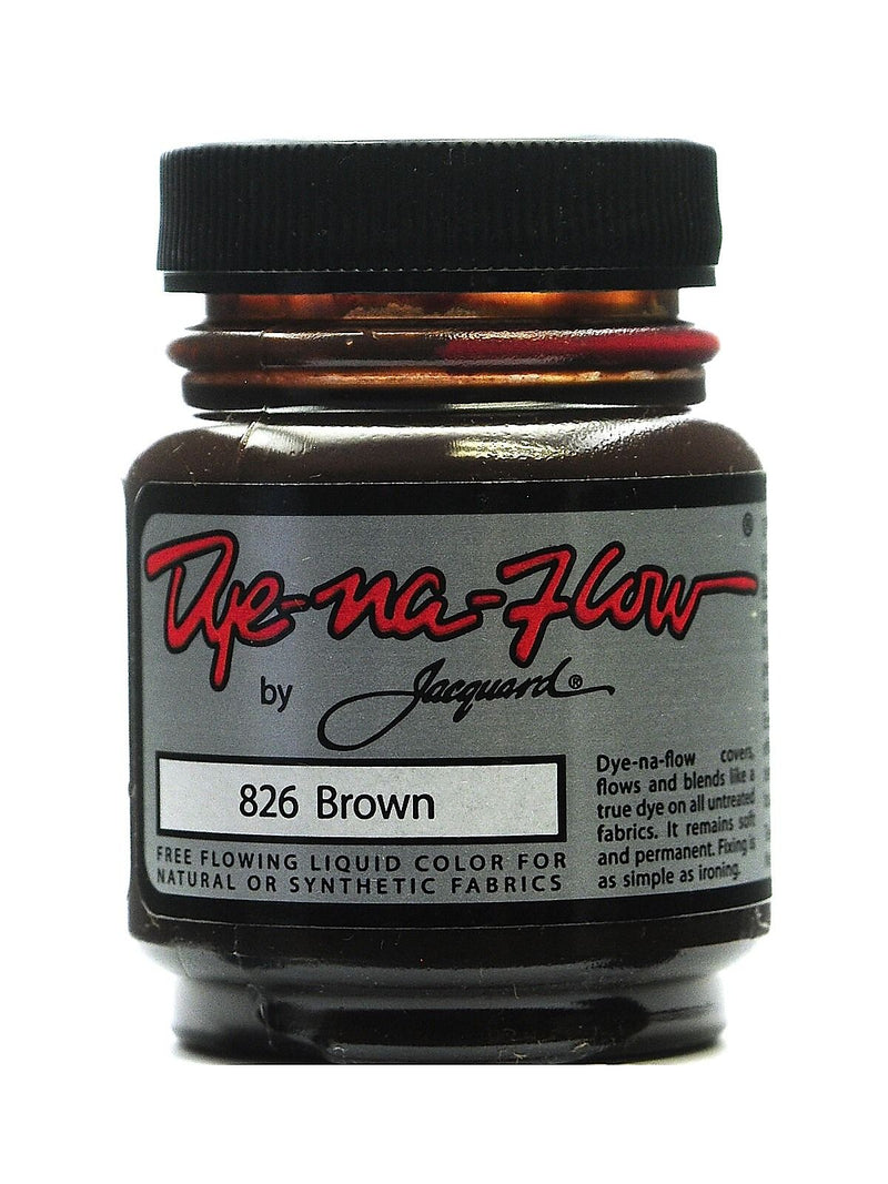 Jacquard 64283-Pk4 Dye-Na-Flow Fabric Colors, Brown, 2 1/4Oz, 826, 4/Pack