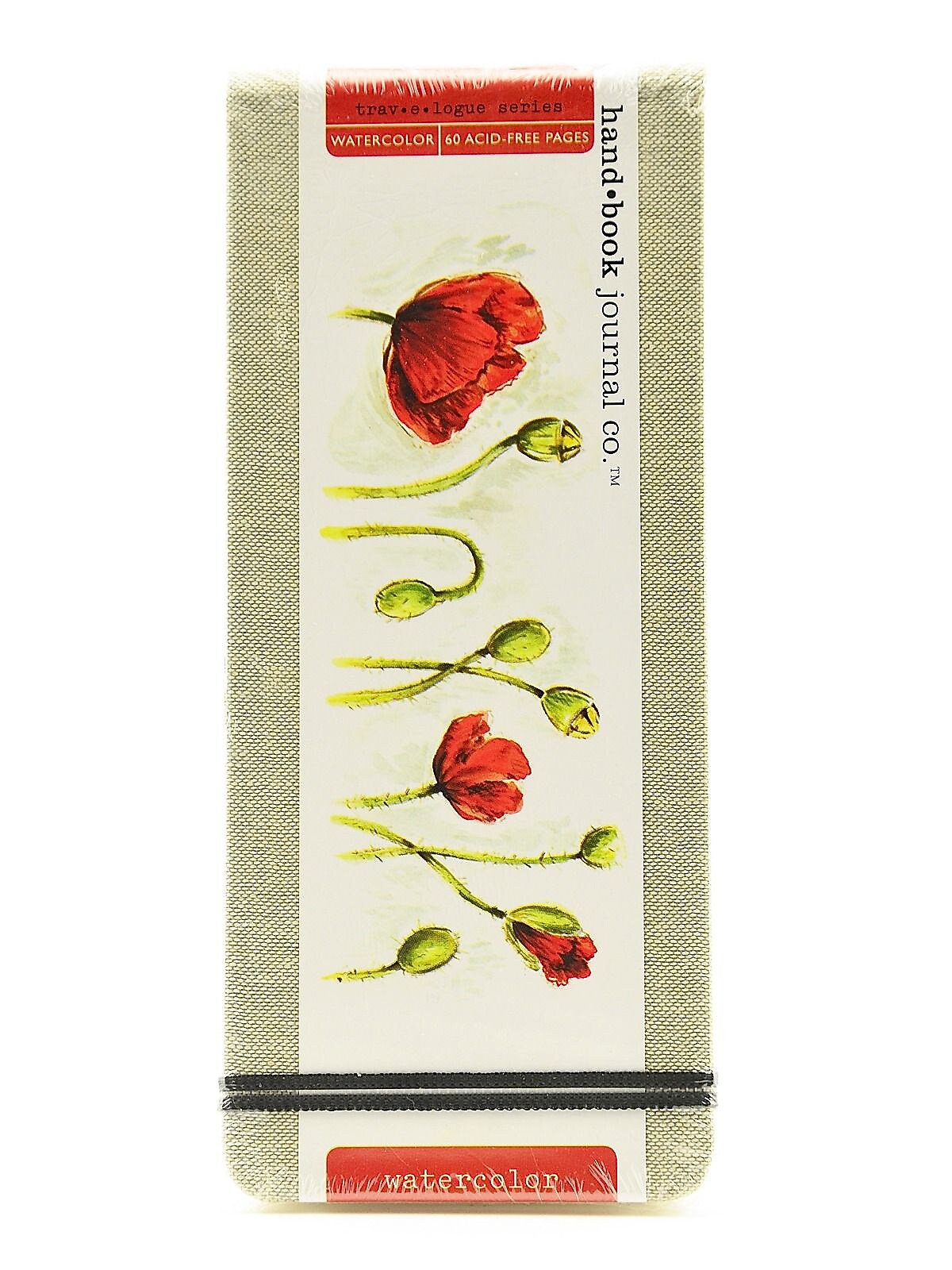 Hand Book Journal Co. Travelogue Watercolor Journals Pocket Panorama, 3 1/2" X 8 1/4" (63255)