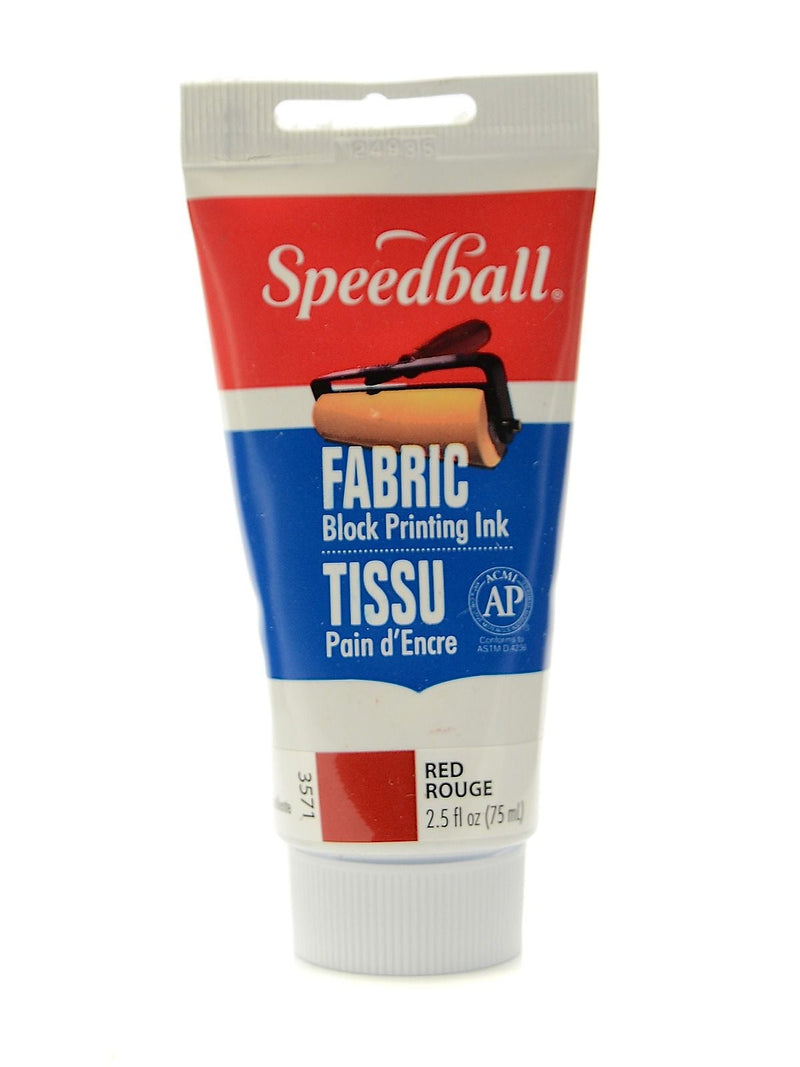 Speedball Block Printing Fabric Ink 2.5 Oz. Red [Pack Of 2]