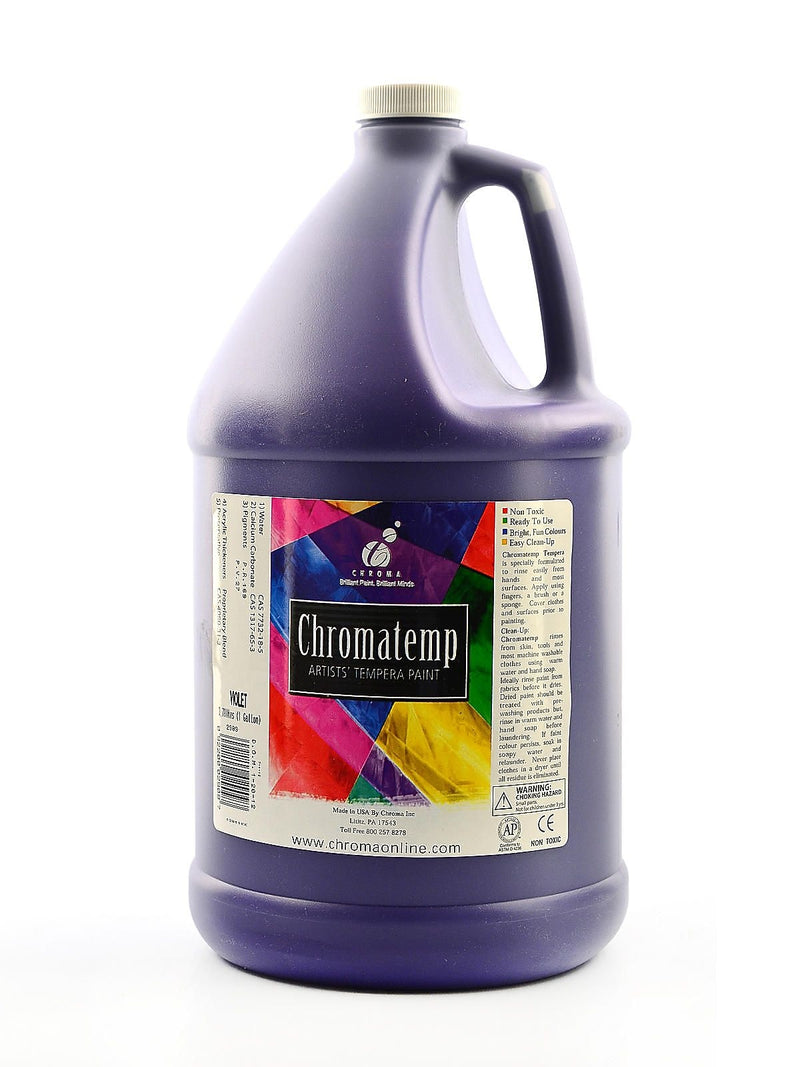 Chroma Inc. Chromatemp Artists' Tempera Paint Violet Gallon (40056)
