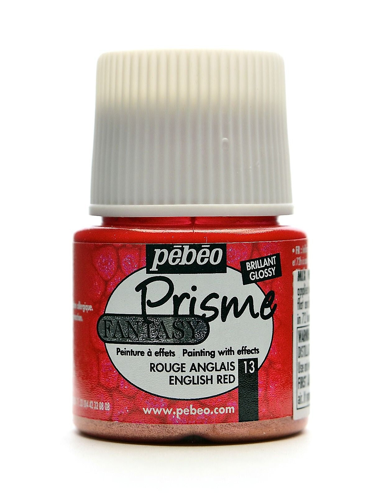 Pebeo Fantasy Prisme Effect Paint English Red 45 Ml [Pack Of 3]