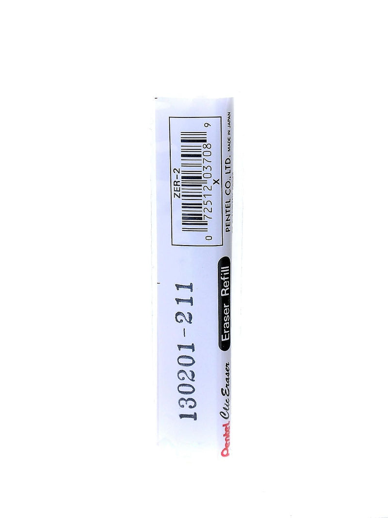 Pentel Clic Eraser Stick Eraser, White, Dozen (25096-PK12)
