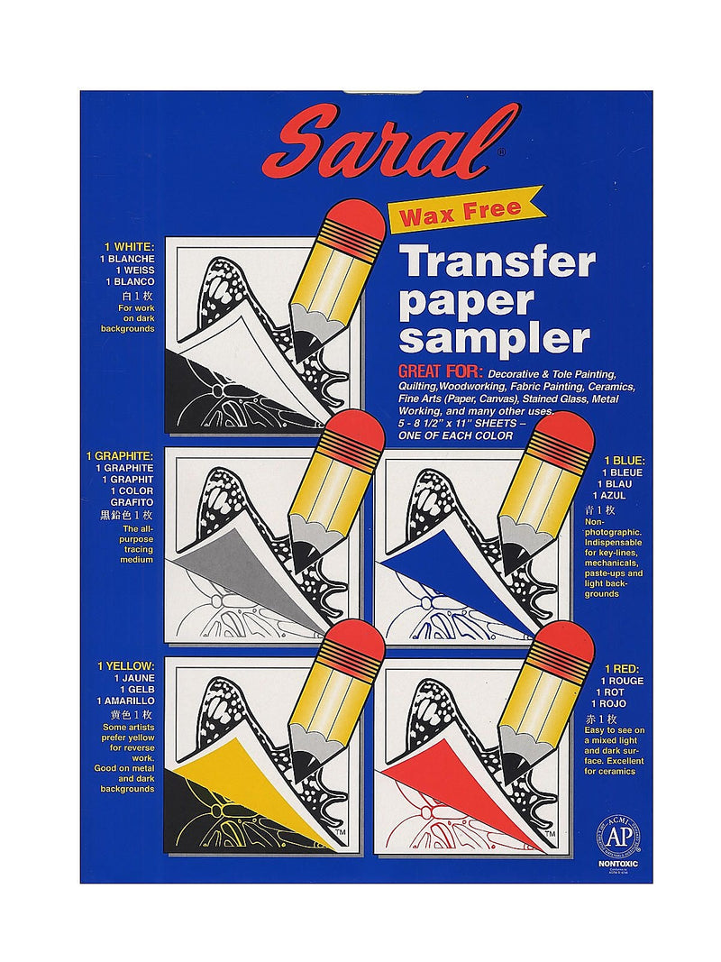 Saral Transfer (Tracing) Paper Sampler, 5 Sheets, 8 1/2" X 11", 2/Pack (74663-Pk2)
