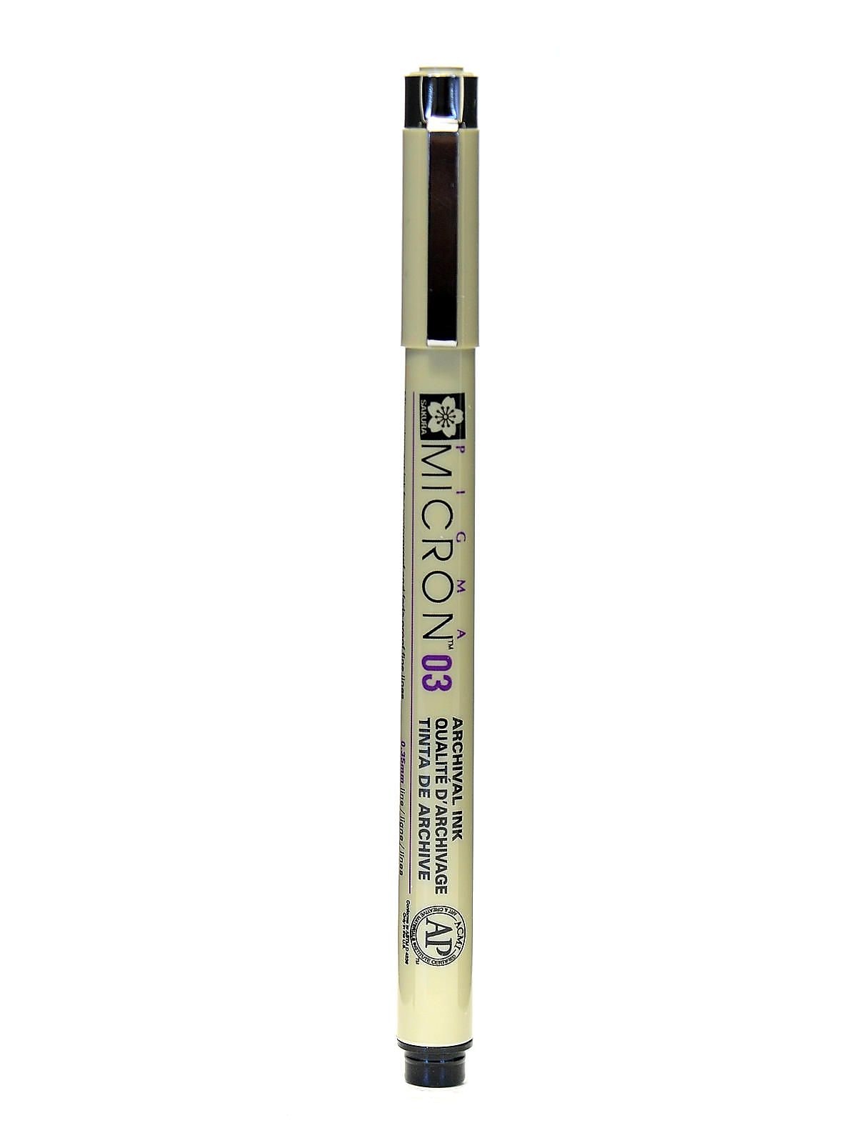 Sakura Pigma Micron black 03 (0.35 mm) [Pack of 6]