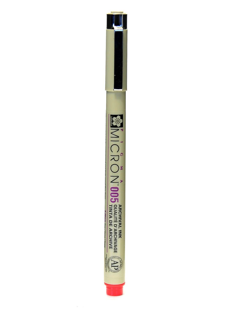 Sakura Pigma Micron red 005 (0.20 mm) [Pack of 6]