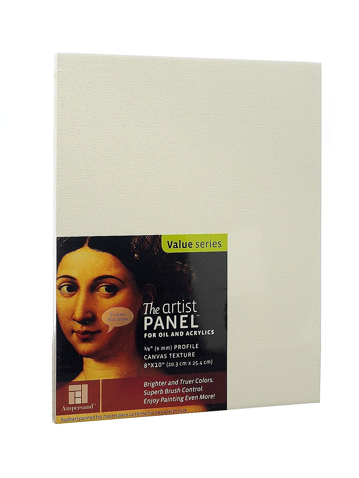Ampersand The Artist Panel Canvas Texture Flat Profile 8 In. X 10 In. 3/8 In. [Pack Of 3]