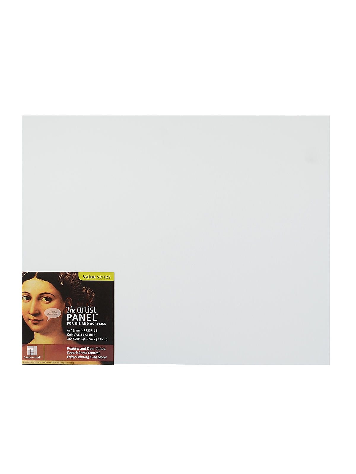 Ampersand The Artist Panel White Wood Canvas Panel, 16" x 20", 2/Pack (22031-PK2)