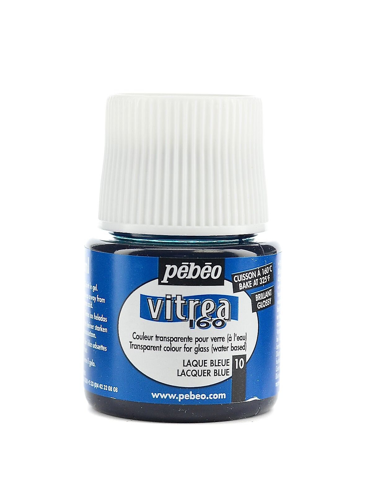 Pebeo Vitrea 160 Glass Paint Lacquer Blue Gloss 45 Ml [Pack Of 3]
