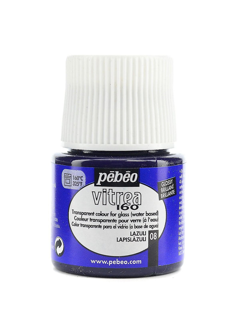 Pebeo Vitrea 160 Glass Paint Lazuli Gloss 45 Ml [Pack Of 3]