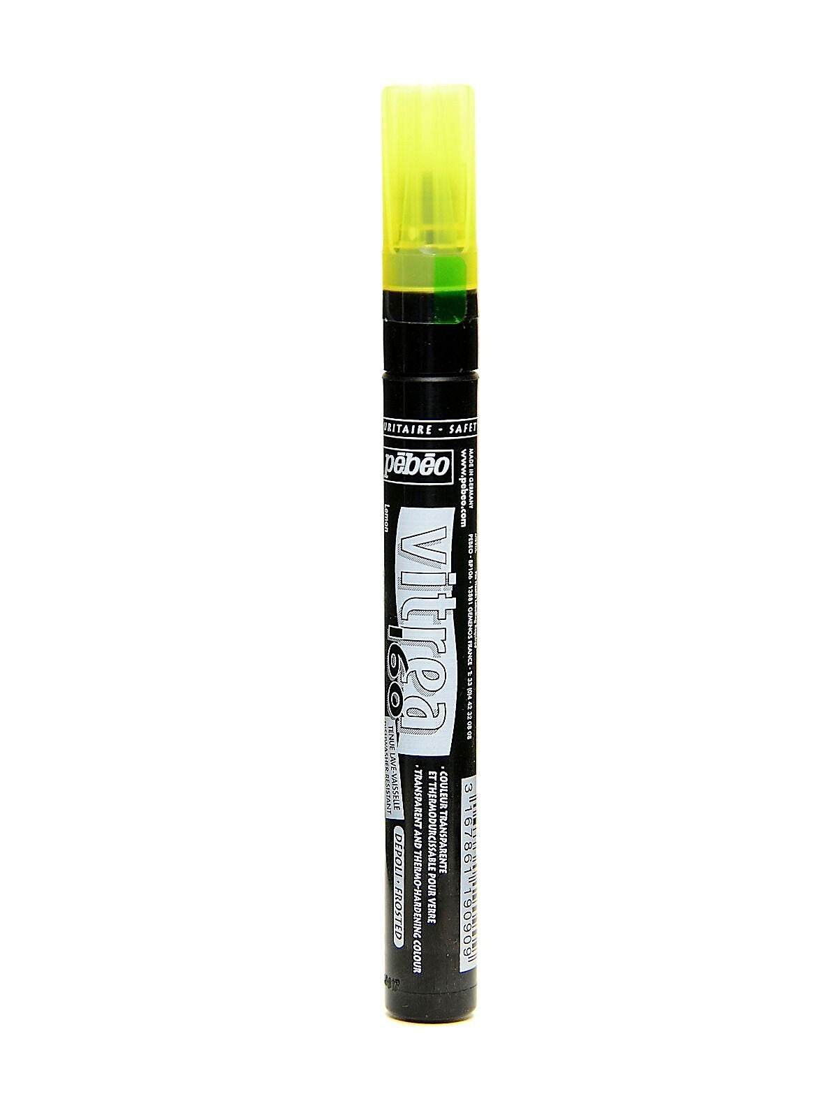 Pebeo Vitrea 160 Markers lemon frosted [Pack of 3]