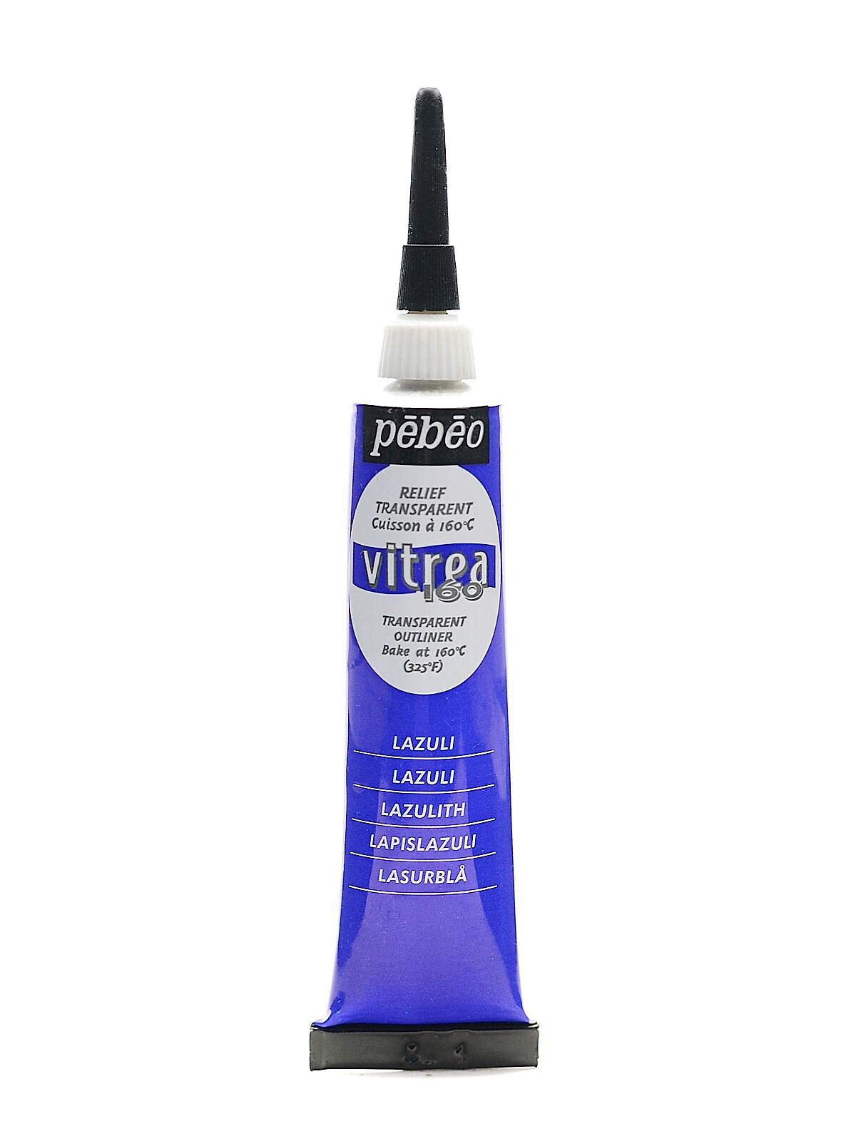 Pebeo Vitrea 160 Outliners Lazuli 20 Ml [Pack Of 3]