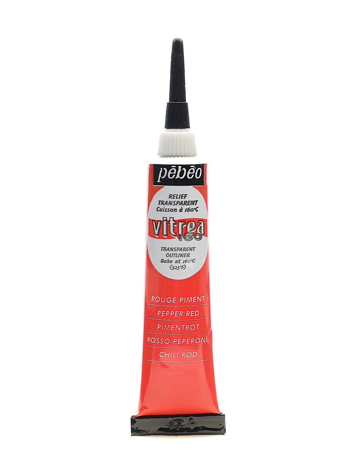 Pebeo Vitrea 160 Outliners Pepper Red 20 Ml [Pack Of 3]