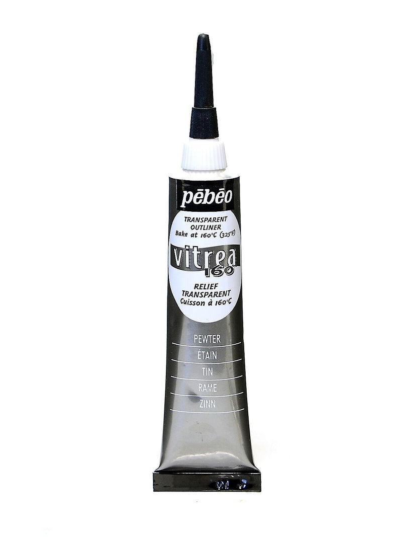 Pebeo Vitrea 160 Outliners Pewter Paint 20 Ml [Pack Of 3]