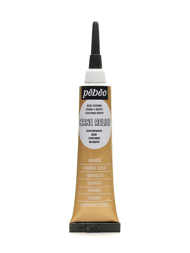 Pebeo Vitrail Cerne Relief Vermeil Gold Paint 20 Ml [Pack Of 3]