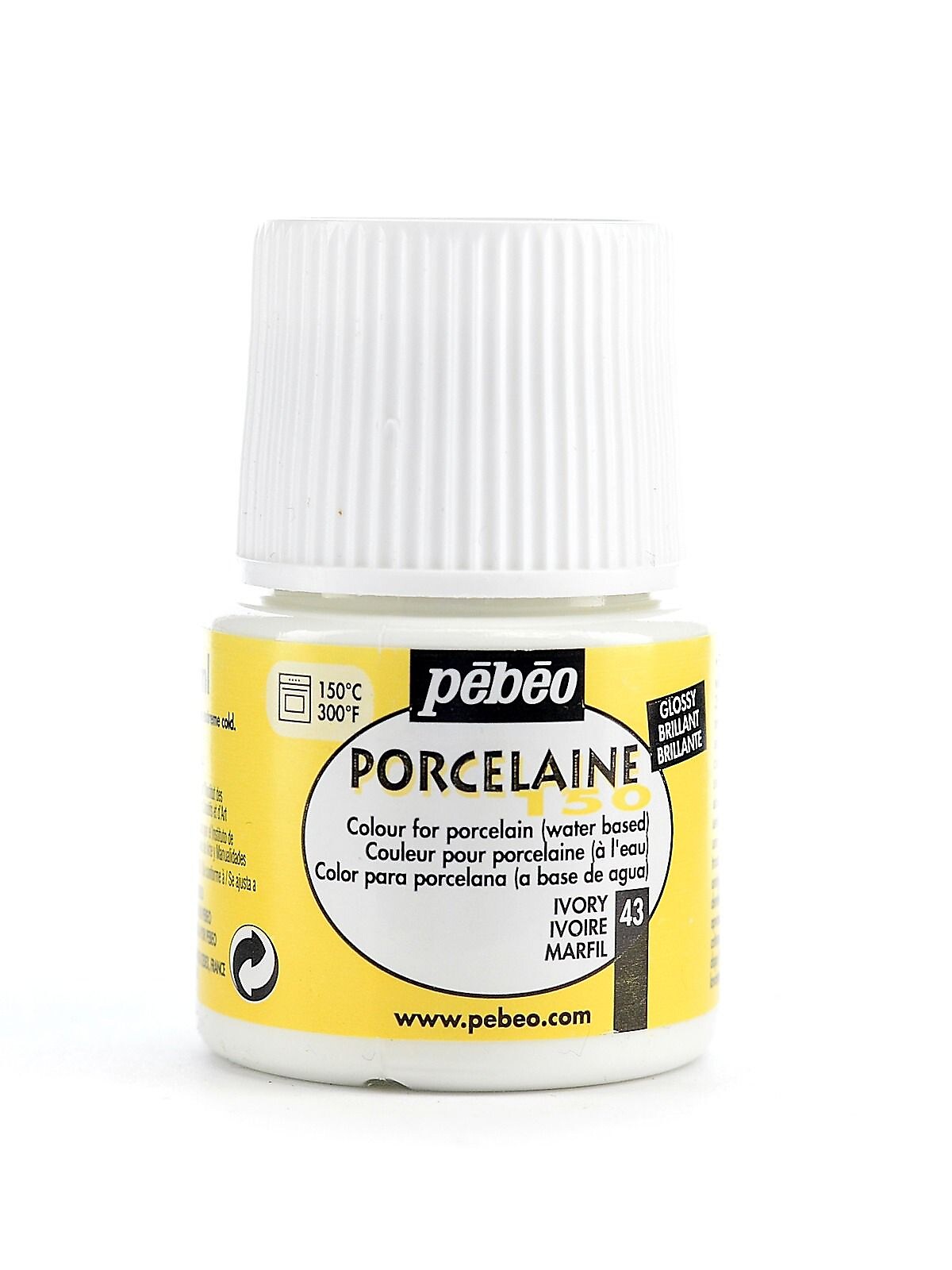 Pebeo Porcelaine 150 China Paint Ivory 45 Ml [Pack Of 3]