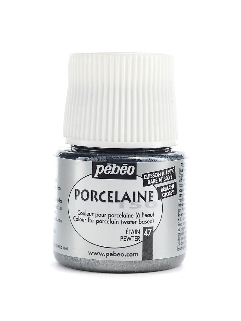 Pebeo Porcelaine 150 China Paint Pewter 45 Ml [Pack Of 3]