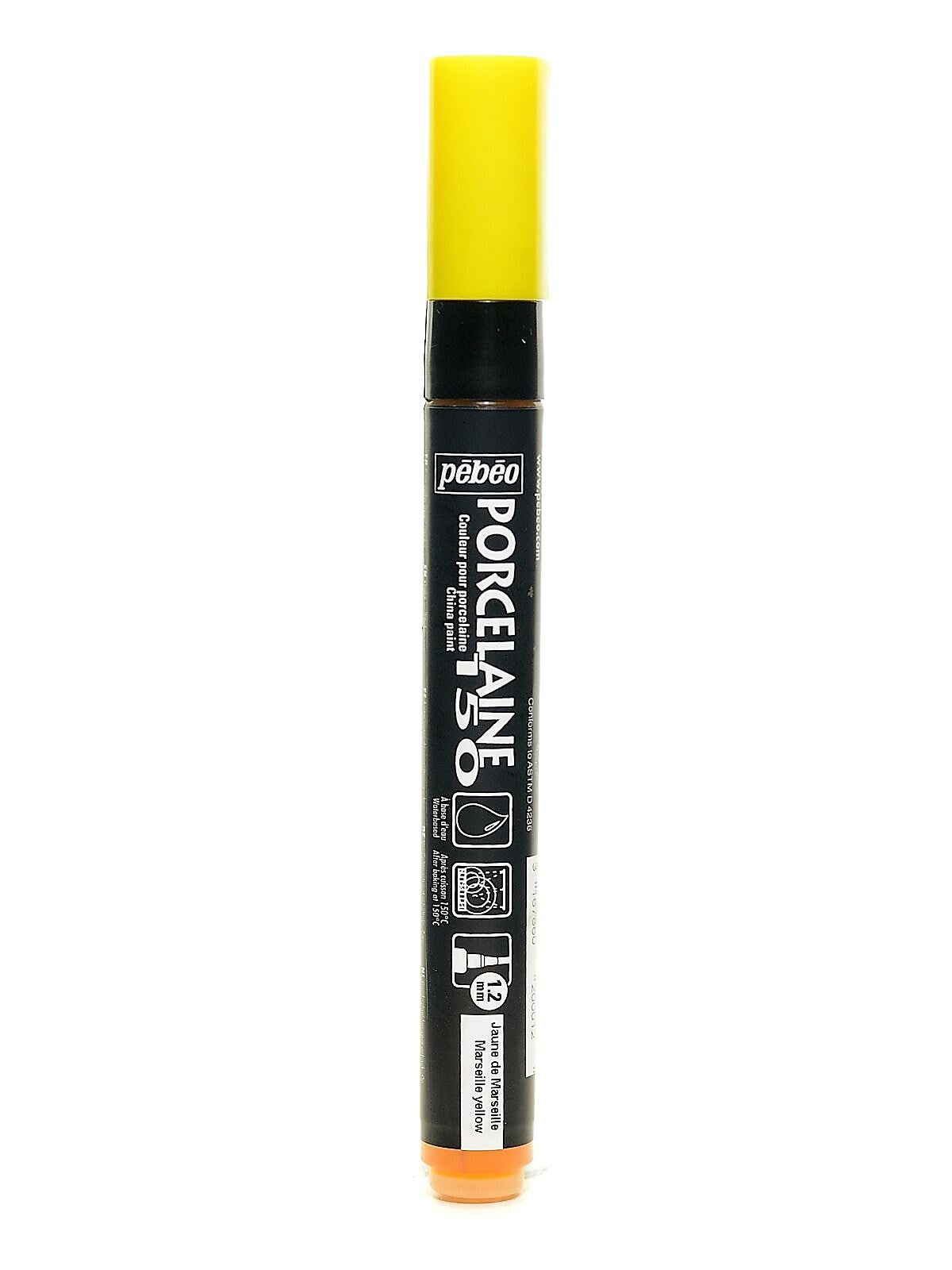 Pebeo Porcelaine 150 Markers marseille yellow broad [Pack of 3]