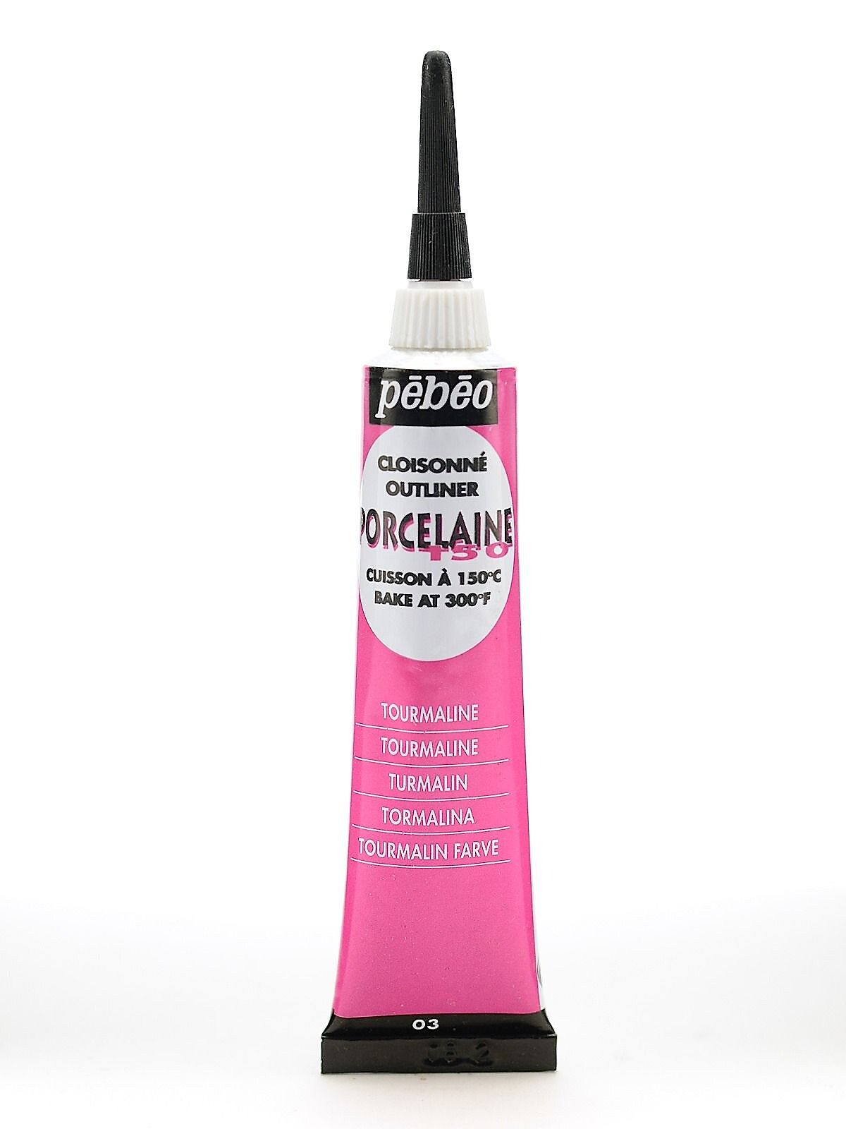 Pebeo Porcelaine 150 China Paint Outliners, Tourmaline Red, 20Ml, 3/Pack (90734-Pk3)