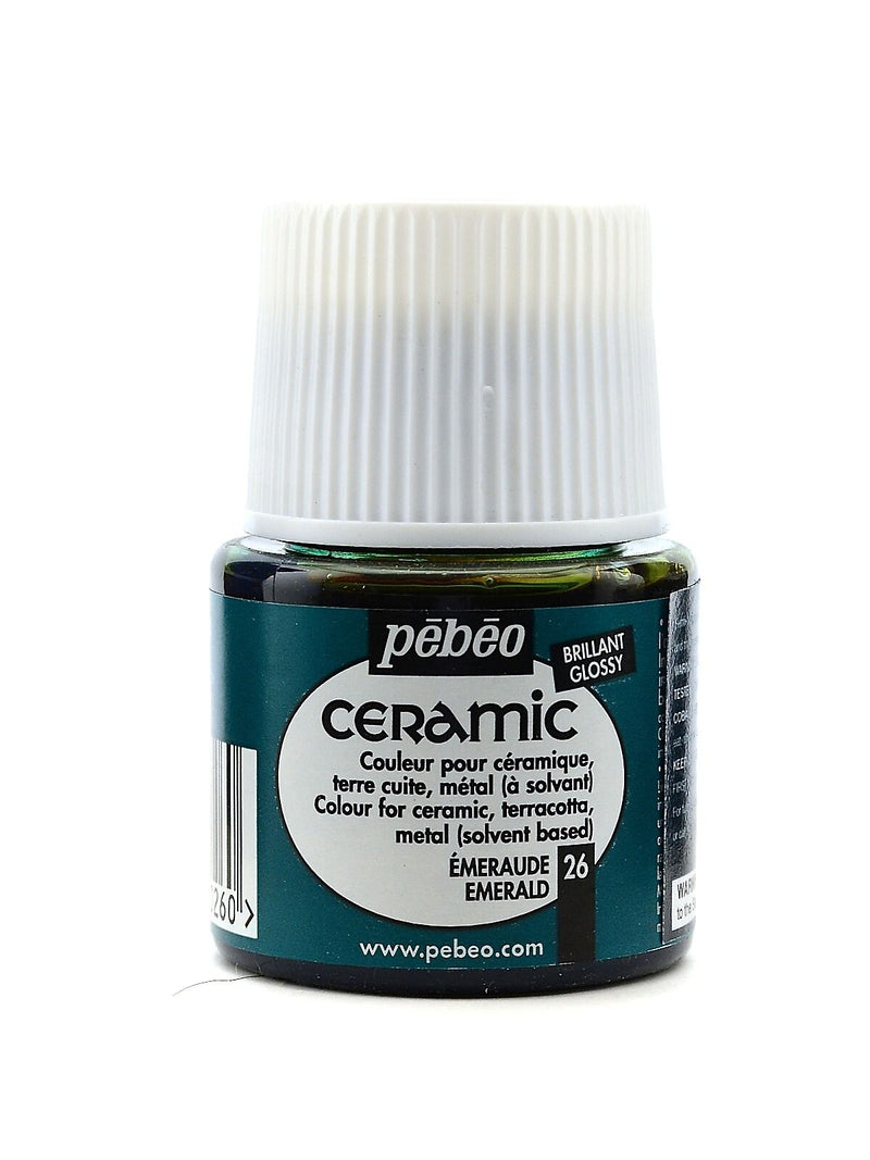 Pebeo Ceramic Air Dry China Paint Emerald 45 Ml [Pack Of 3]