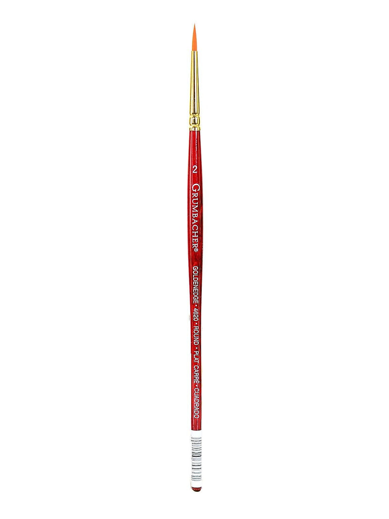 Grumbacher Goldenedge Watercolor Brushes, 2 Round (91426)