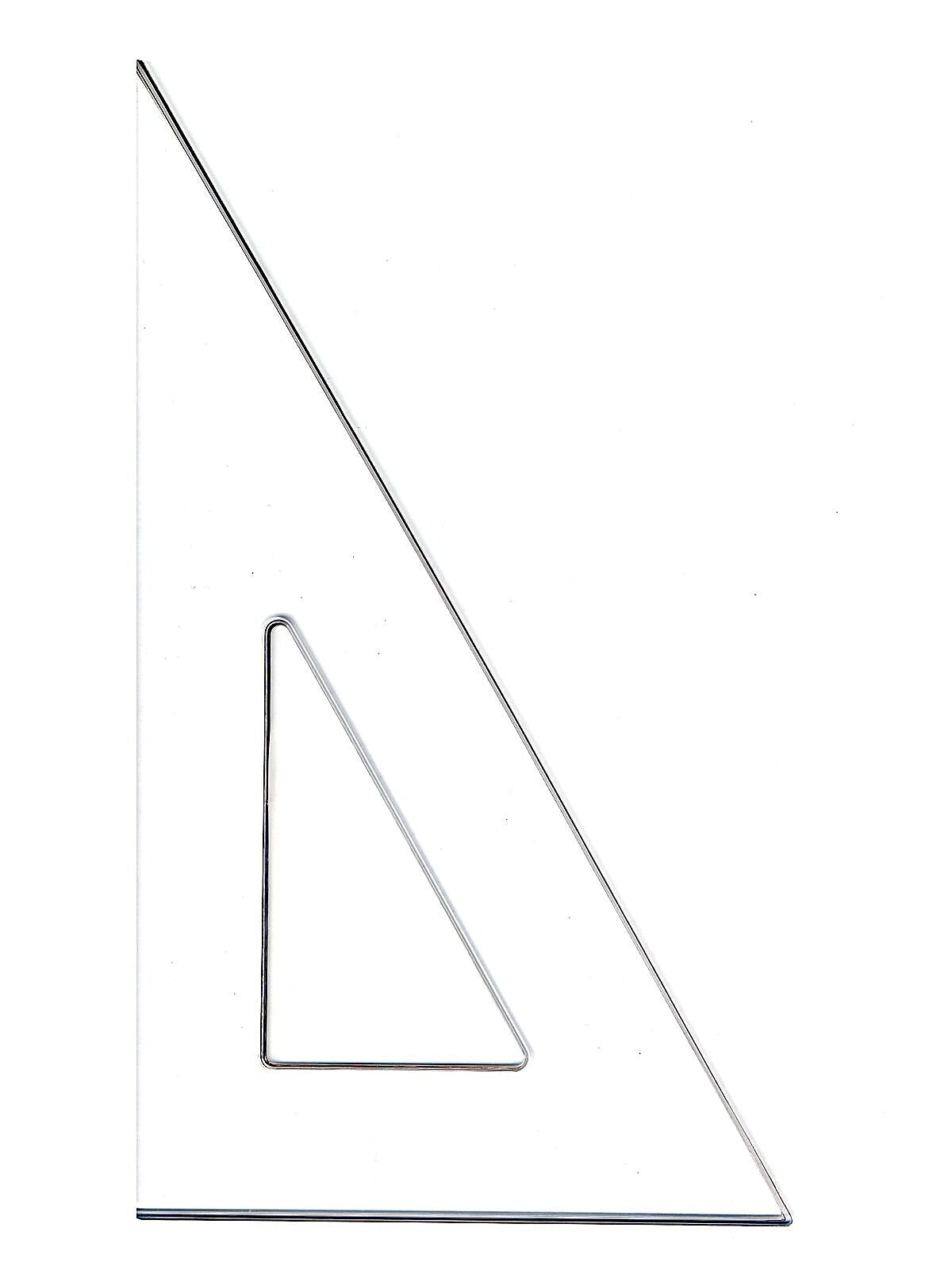 C-Thru 11279-Pk6 Transparent Triangles Scholastic, 30/60-Degree, 12", 6/Pack