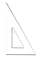 C-Thru 11279-Pk6 Transparent Triangles Scholastic, 30/60-Degree, 12", 6/Pack