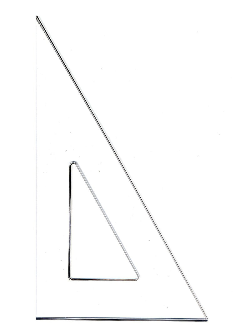 C-Thru 11279-Pk6 Transparent Triangles Scholastic, 30/60-Degree, 12", 6/Pack