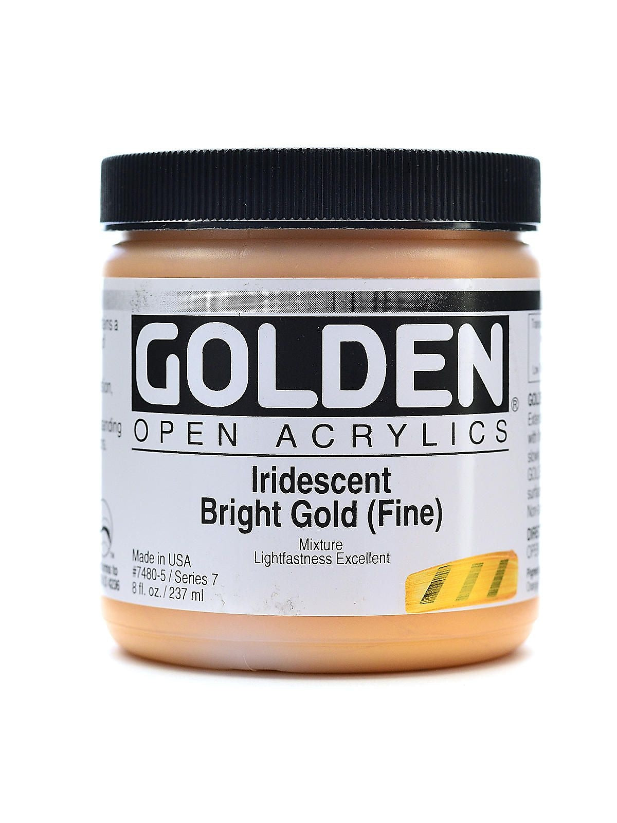 Golden Open Acrylic Colors Iridescent Gold (Fine) 8 Oz. Jar (59784)