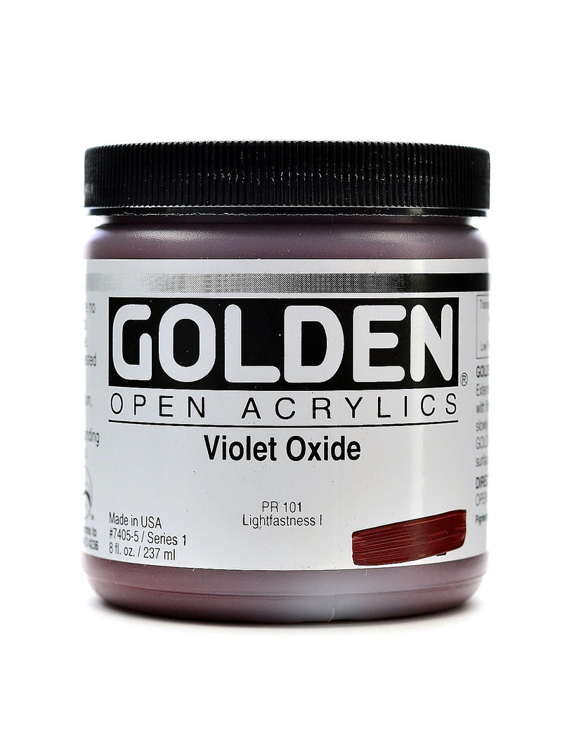 Golden Open Acrylic Colors Violet Oxide 8 Oz. Jar (59942)