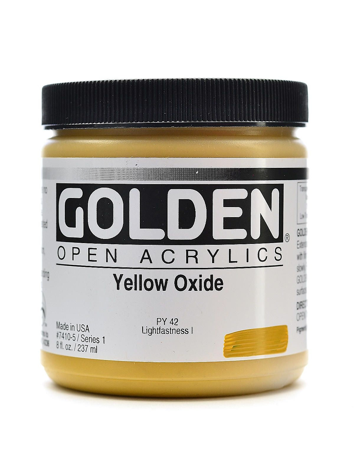 Golden Open Acrylic Colors Yellow Oxide 8 Oz. Jar (59999)