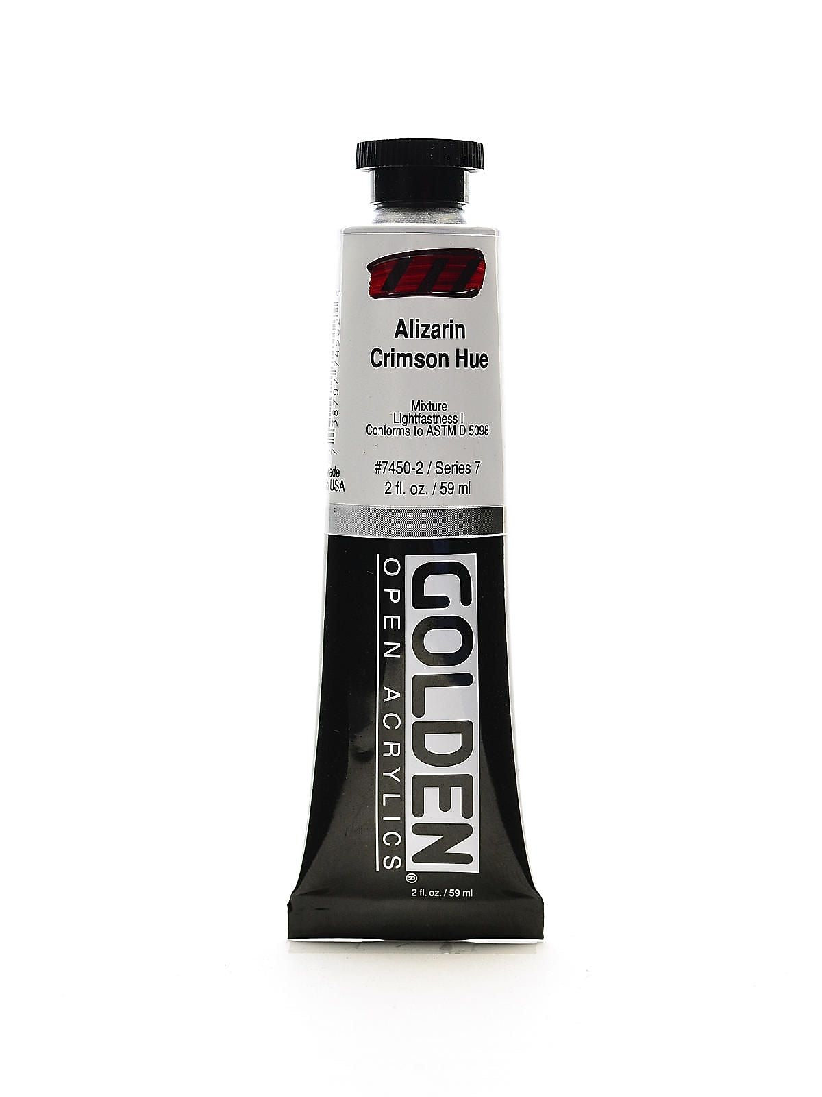 Golden Open Alizarin Crimson Hue Acrylic Color, 2Oz Tube (93626)