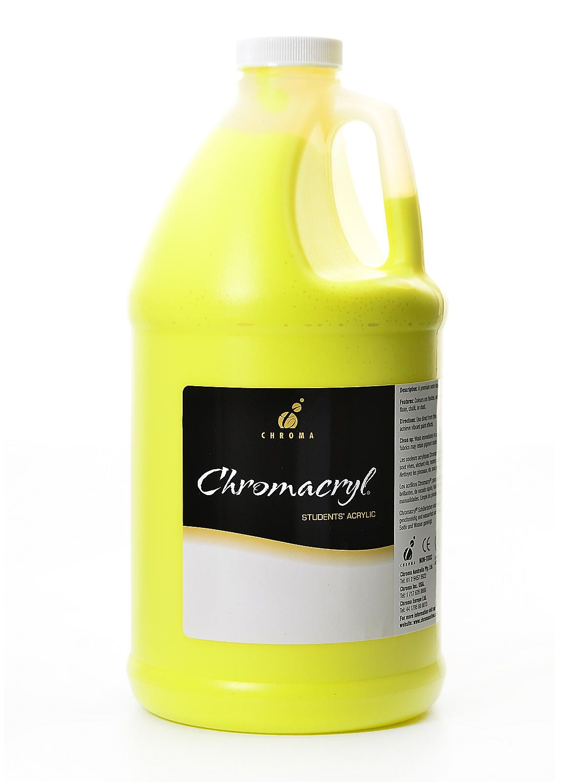Chroma Inc. Chromacryl Students' Acrylic Paints, Cool Yellow, 2 Litres (65232)