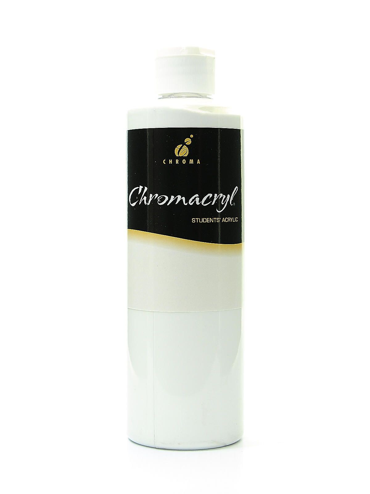 Chroma Inc. Chromacryl Students' Acrylic Paints, White, 500Ml, 2/Pack (72783-Pk12)