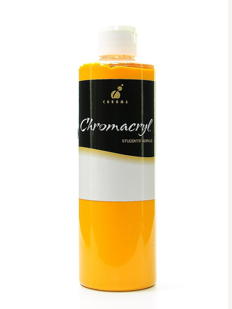 Chroma Inc. Chromacryl Students' Acrylic Paints, Warm Yellow, 500Ml, 2/Pack (79049-Pk2)