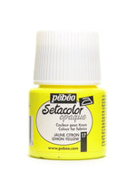 Pebeo Setacolor Opaque Fabric Paint Lemon Yellow 45 Ml [Pack Of 3]