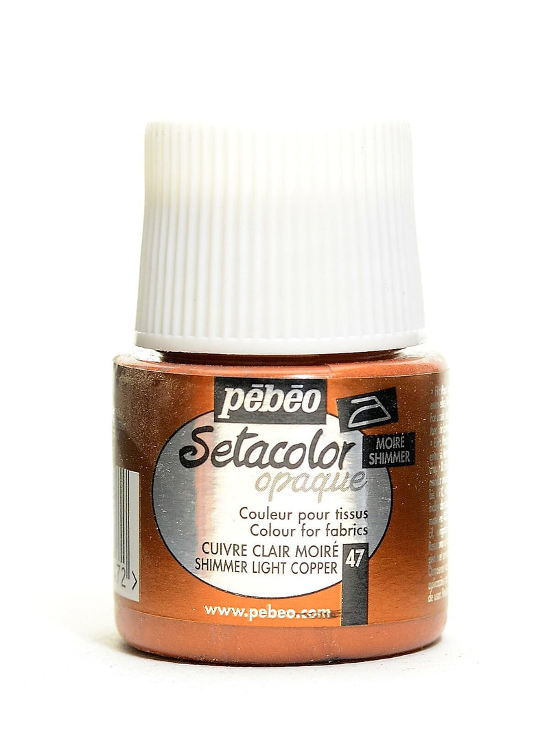 Pebeo Setacolor Opaque Fabric Paint Shimmer Light Copper 45 Ml [Pack Of 3]