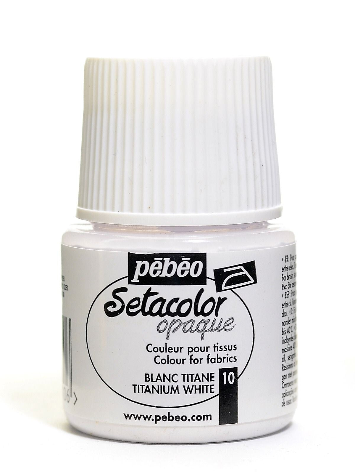 Pebeo Setacolor Opaque Fabric Paint Titanium White 45 Ml [Pack Of 3]