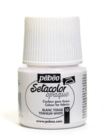 Pebeo Setacolor Opaque Fabric Paint Titanium White 45 Ml [Pack Of 3]
