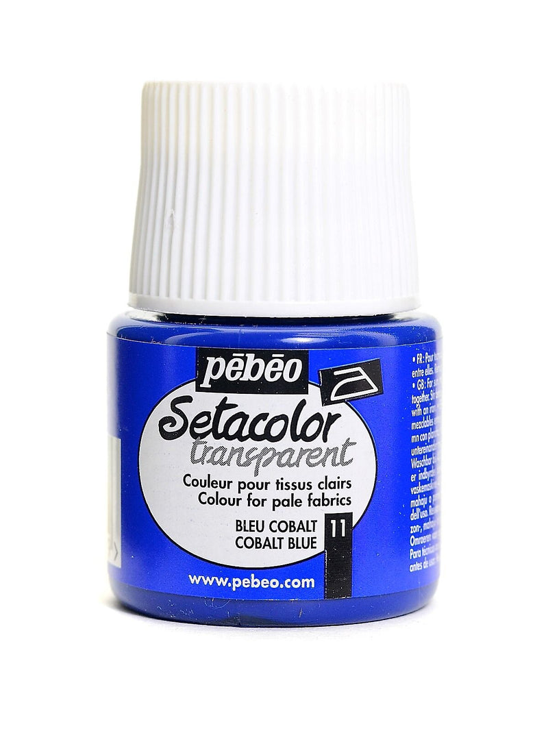 Pebeo Setacolor Transparent Fabric Paint Cobalt Blue 45 Ml [Pack Of 3]