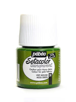 Pebeo Setacolor Transparent Fabric Paint Moss Green 45 Ml [Pack Of 3]