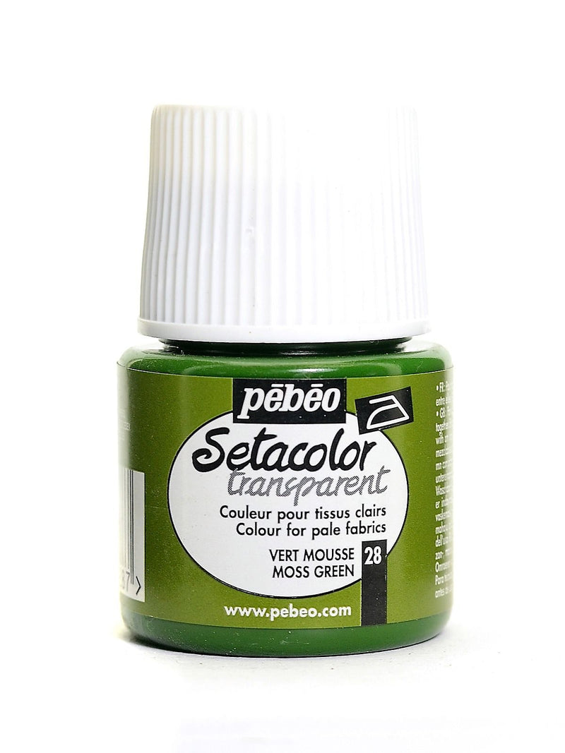Pebeo Setacolor Transparent Fabric Paint Moss Green 45 Ml [Pack Of 3]