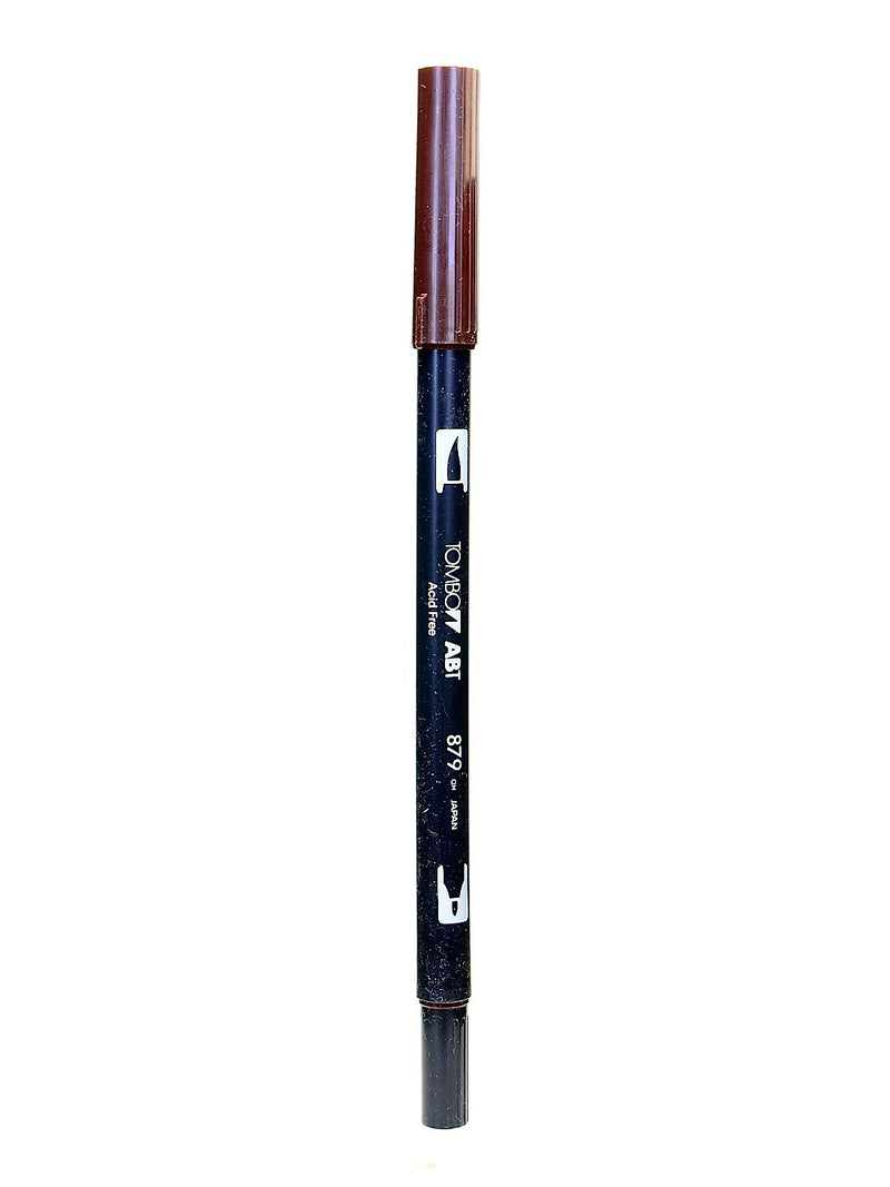 Tombow Dual End Brush Pen Brown [Pack Of 12]