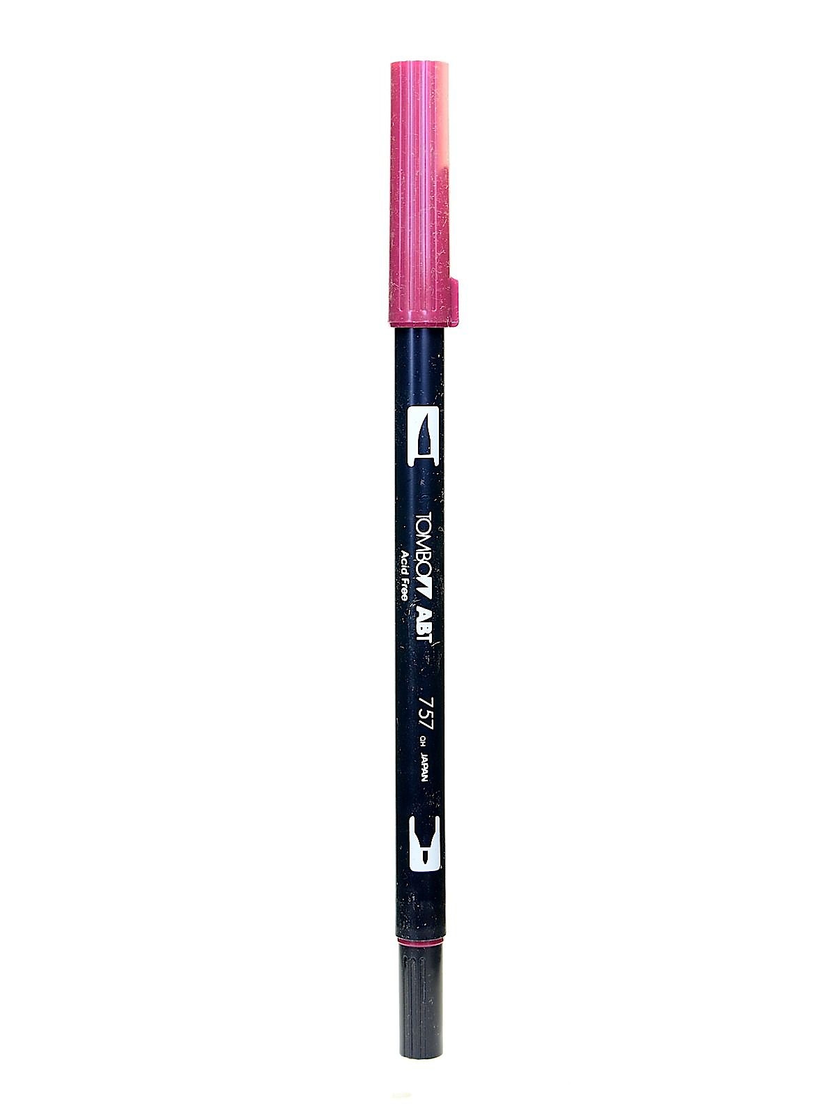 Tombow Dual End Brush Pen Port Red, 12/Pk