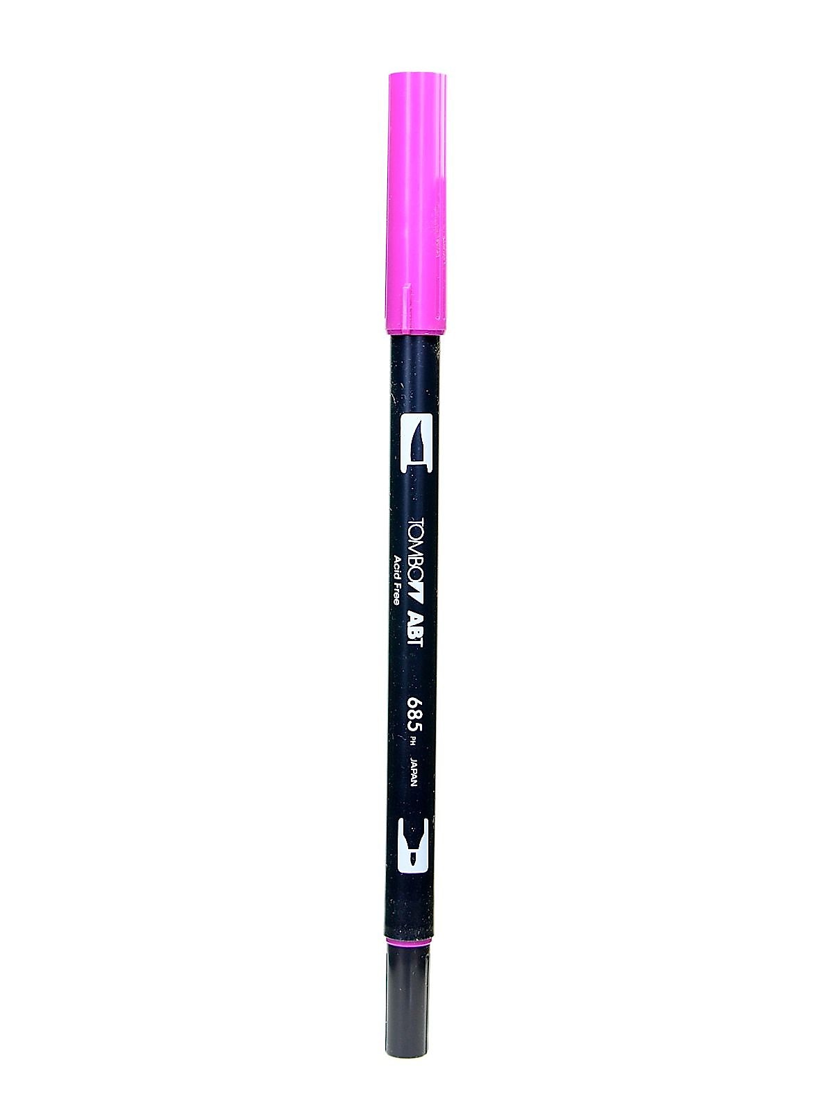 Tombow Dual End Brush Pen Deep Magenta [Pack Of 12]