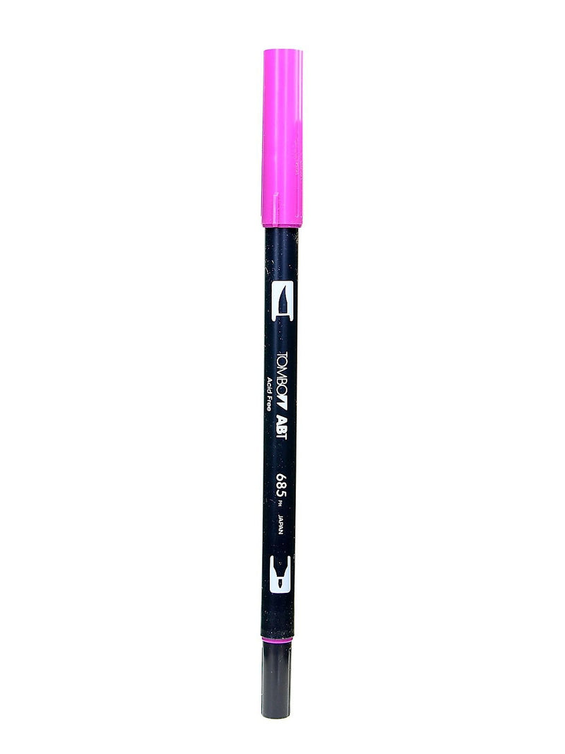 Tombow Dual End Brush Pen Deep Magenta [Pack Of 12]
