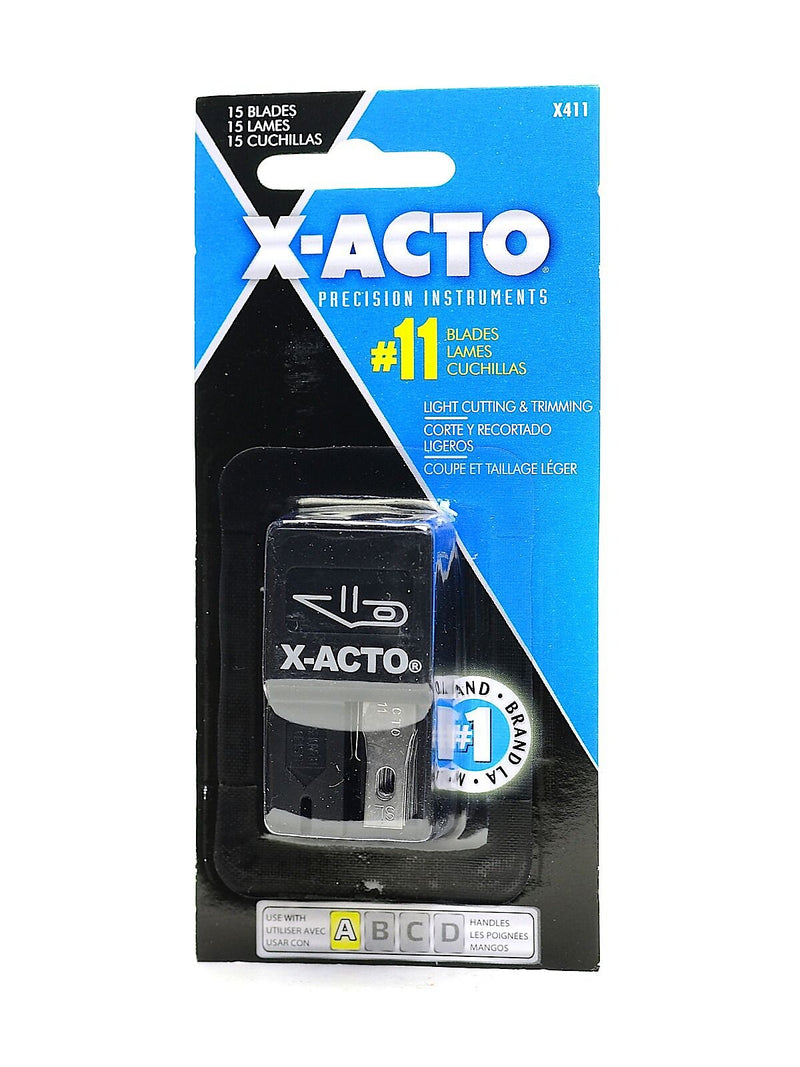 X-Acto 74218-Pk4 No. 11 Blades Safety Dispenser, (15/Carded) 4/Pack