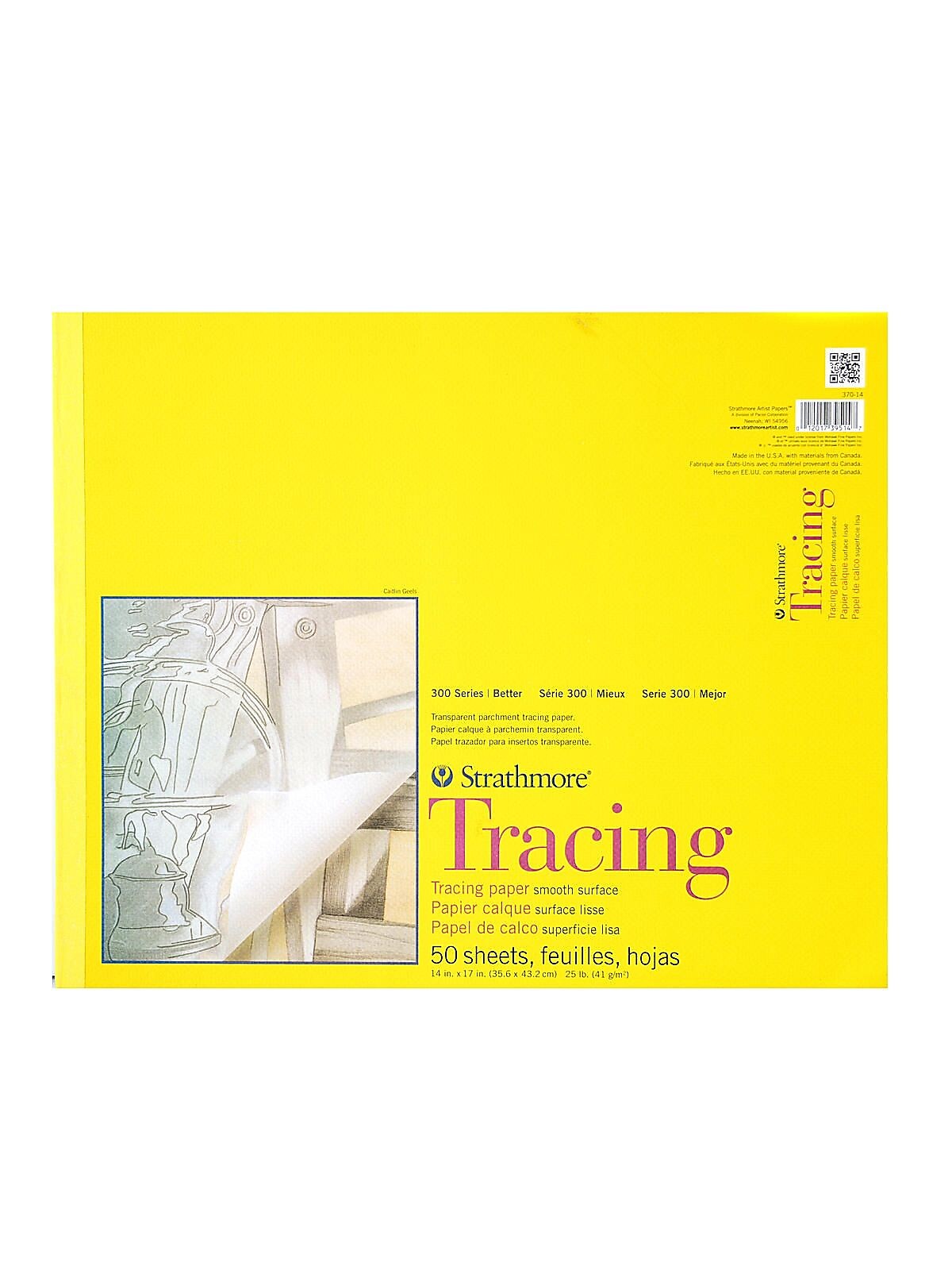 Strathmore 300 Series 17" x 14" Tracing Sketch Pad, 50 Sheets/Pad, 2/Pack (19654-PK2)