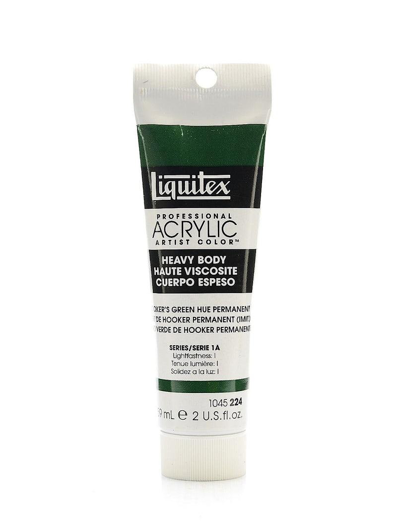 Liquitex Heavy Body Prof Artist Acrylic Colors Hooker's, Green Hue, Permanent, 2Oz, 3Pk (20151-Pk3)