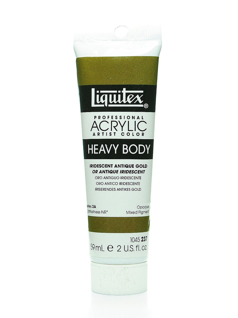 Liquitex Heavy Body Professional Artist Acrylic Color, Iridescent Antique Gold, 2Oz, 2Pk (42792-Pk2)